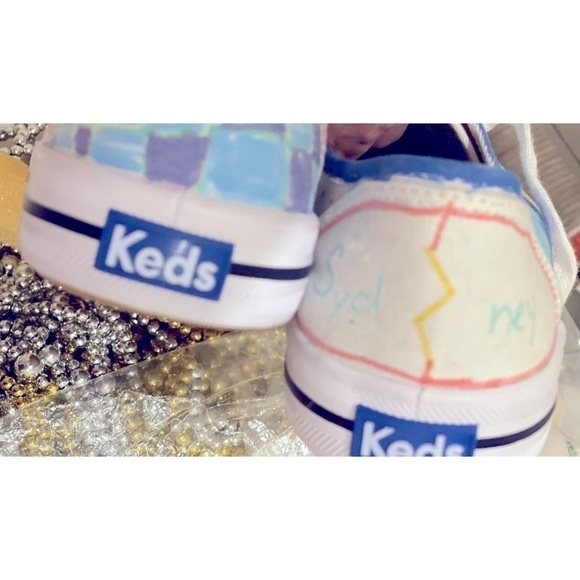 Keds womens /girls sneakers Artsy Painted size 6.5 NEW - Picture 5 of 12